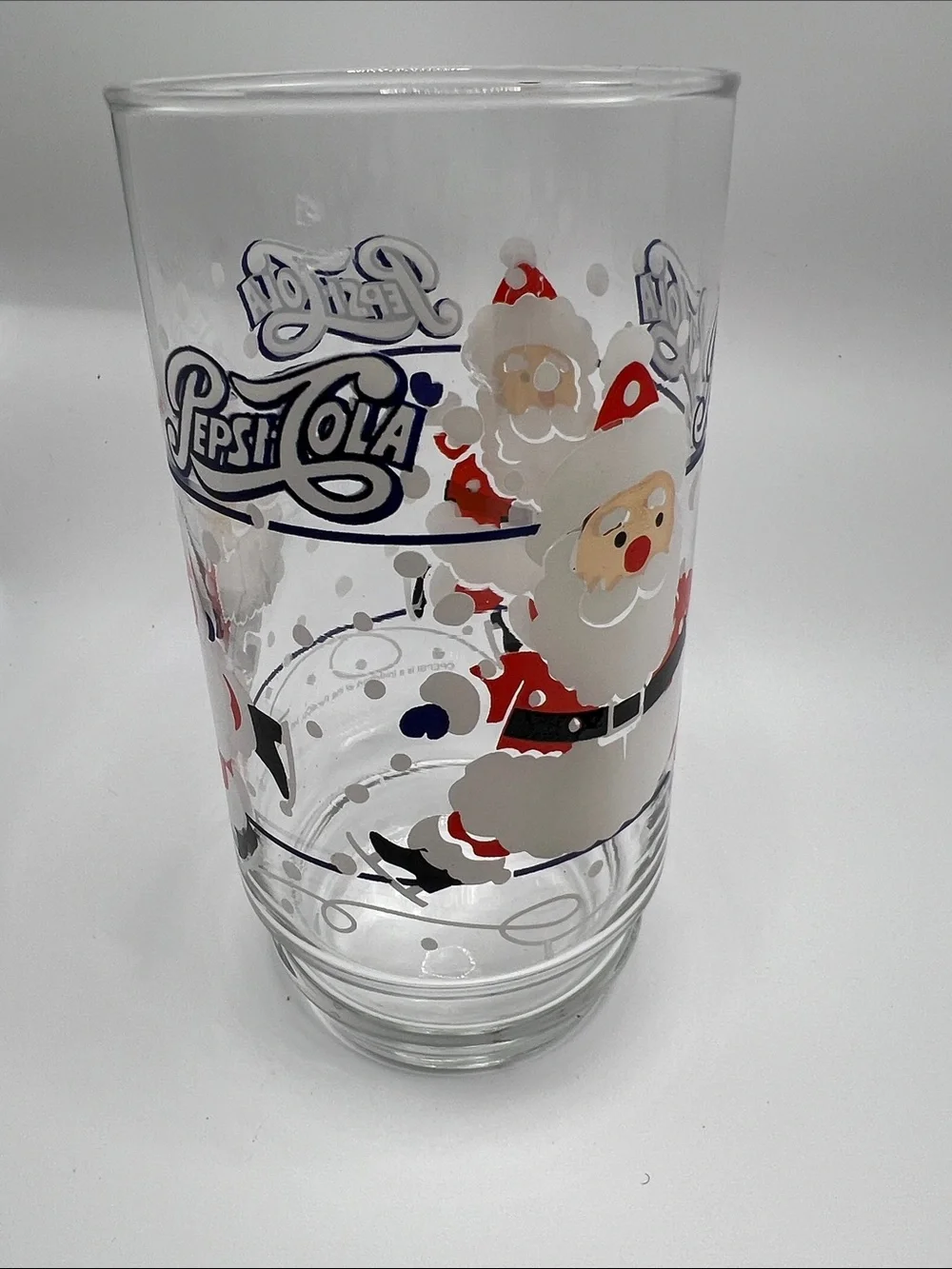Pepsi-Cola Santa Holiday Glass - Red and White